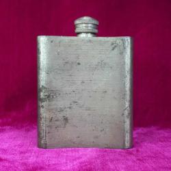 VINTAGE SINGAPORE PHONIX PEWTER SİNGAPUR ARSLANI KABARTMA GÖRSELLİ CEP MATARASI FLASK
