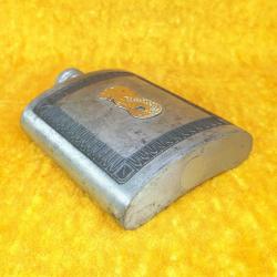 VINTAGE SINGAPORE PHONIX PEWTER SİNGAPUR ARSLANI KABARTMA GÖRSELLİ CEP MATARASI FLASK