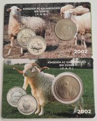 Efemera - 2002 fao keçi ve koyun hatıra paraları - kitantik - kitaLog