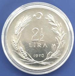 1970 fao saban kılıçtan üstündür 2.5lira hatıra parası