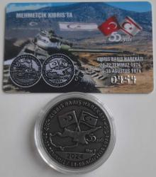 Efemera - 2024 Kıbrıs Barış Harekatı Hatıra Madalyonu Sertifikalı - kitantik - kitaLog