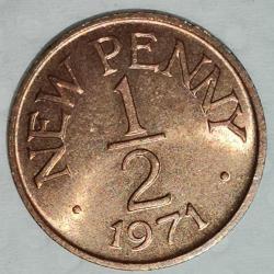 GUERNSEY  1971   1/2  PENNY