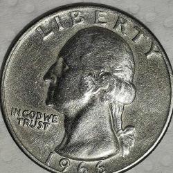 AMERİKA 1966  25 CENT
