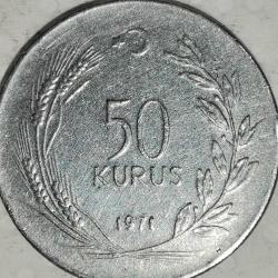 TÜRKİYE 1971   50  KURUŞ