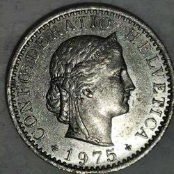 İSVİÇRE 1975  20 RAPPEN