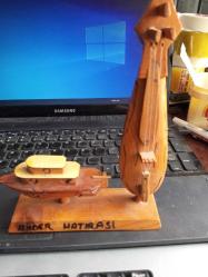 KEMENÇE VE TEKNE FORMLU 18x15  CM  Boyutlarında YAPILMIŞ EL YAPIMI AHŞAP Bİblo