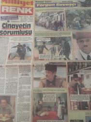 Milliyet renk gazetesi DOĞUM GÜNÜ GAZETESİ  -27 şubat 1986-Haldun Dormen-Can Gürzap-Meral Orhonsay-Haluk Kurdoğlu-Türker İnanoğlu-Müjde Ar-Perran Kutman-Erol Akkaya-Üstün Korugan-Marcella-Belinda-Spelter-Marina Santi-Riccardo Bonacchi-Yener Süsoy-Muhsin Ertuğrul  Cinayetin sorumlusu-Yorgun Savaşçı-ince beden modası-Geç Gelen Mutluluk-Tef-Biz çok iyisini yaparız-En büyük Eros-Muhsin Ertuğrul Dönemi-Daltonların Namusu-Video Dünyası-Satranç-Burcunuz-Soyle Halin Çıksın Falın-Rumelihisarı macerası-Fiatella sohbetleri-Çarpıcı dikiş detayları-Çamaşır-Vücuda tam oturan trikolar-Sımsıkı kemerler-Kırmızı-Lacivert-Kadın Dünyası-Taze Biberli-Ev Hali-Dikiş-Bastır Viking-Küçümen-Kont Şenle Benli-Süper Veli-Müjda ile Perran-Çapkın Enişte-Videoda İzlemeniz İçin-‘Yalnız Kadın’-‘Alt İşini Cal Başına’-‘İhtiras Tramvayı’-Bugünkü Radyolar-Kemal tahir-halit refiğ