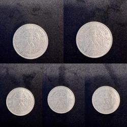 1934 Gümüş Alman 5 Mark