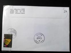 2009 Dünya Çevre Günü (kelebekler) FDC İLK GÜN ZARFI - taahhütlü postadan geçmiş varışlı