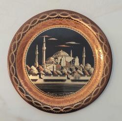 Bakır İşlemeli Duvar Tabağı, 