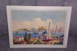 G. VAHİT'İN  SULUBOYA TABLOSU TEMALI KARTPOSTAL. KONDİSYON YÜKSEK KOLEKSİYONLUK