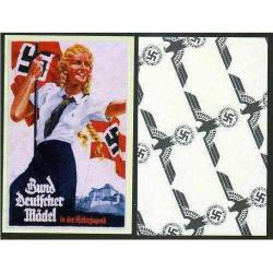 II. DÜNYA SAVAŞI ALMANYA PROPAGANDA POSTER KARTI 8.70 X 5.60 CM YENİ BASIM