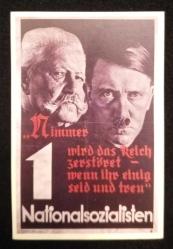 II. DÜNYA SAVAŞI ALMANYA PROPAGANDA POSTER KARTI 8.70 X 5.60 CM YENİ BASIM