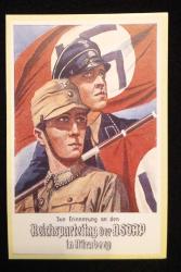 II. DÜNYA SAVAŞI ALMANYA PROPAGANDA POSTER KARTI 8.70 X 5.60 CM YENİ BASIM