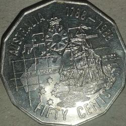 AVUSTRALYA  1988  50  CENT  Avustralya'nın 200. Yıldönümü