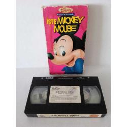 VHS Video Kaset Disney koleksiyonu işte Mickey Mouse. Orijinal. Türkçe dublaj. Kutusunda yıpranmalar var