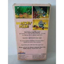VHS Video Kaset Disney koleksiyonu işte Mickey Mouse. Orijinal. Türkçe dublaj. Kutusunda yıpranmalar var