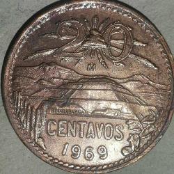 MEKSİKA  1969   20 CENTAVOS
