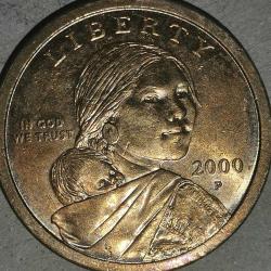 AMERİKA 2000 P  1 DOLAR  Sacagawea Doları