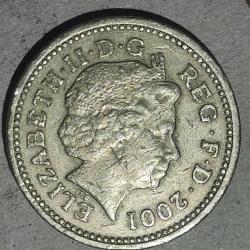 İNGİLTERE  2001   1  POUND