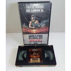Vhs Video Kaset Komando harekatı chuck norris braddock missing in action 3. kap ve kartonetinde zamanıa bağlı yıpranmalar mevcut