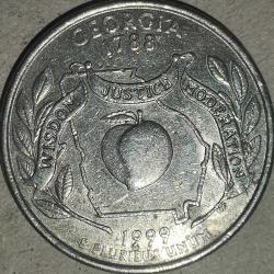AMERİKA  1999 P       ÇEYREK  DOLAR  25 CENT   HATIRA   GEORGIA
