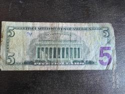 ABD REPLACEMENT (YILDIZLI)  AMERİKA BİRLEŞİK DEVLETLERİ 5 DOLAR 2009 ESKİ TİP ABRAHAM LINCOLN. 5 DOLAR
