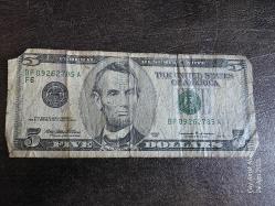 AMERİKA BİRLEŞİK DEVLETLERİ 5 DOLAR 1999 ESKİ TİP ABRAHAM LINCOLN.