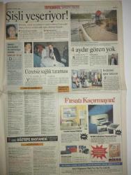 SABAH İSTANBUL GAZETESI DOĞUM GÜNÜ GAZETESI -2 Nisan 1998-Sebahat Örgüney - Yıldırım - Erdal Atabinin - Boğaç Baycık - İbrahim Sarı - Tansu Çiller - Cem Karaca - Sabri Uygun - Bülent Ecevit - Ayşe Kulin - Ceyda Aydede - Ayhan Kanal - Kenan - Osman Seden - Müjde Ar - Carol Burnett - Gary Sinyor - David Baddiel - Amanda Pays - Halit Refiğ - Matt Dillon - Yıldız Kenter - Sibel - Ferdi Tayfur - Feride - Erdal Bilir - Ahmet Güngör - Erhan Güneş - Mahsun Kırmızıgül  Gitme palyaço - Sevgi ormanına 400 fidan daha - Sokak gaspına son verildi - 1500 yıllık sütun bahçede duruyor - En büyük şöhret kapısı - Zenginlere huzurevi - İstanbul korkuyor - Şişli yeşeriyor - Olacağı buydu - Bu yaz mevsimi su kesintisi yok - Bayram tedbirleri - Gedikpaşa İlköğretim Okulu 2 trilyondan satışa çıkıyor - Ücretsiz sağlık taraması - 4 aydır gören yok - İstanbul Erkek’e yeni spor tesisi - Sütunlar yükseldi - Kaliteli güldürü - Komedi sürüyor - Selülit nasıl oluşur - Kısa sürede 25 baskı yaptı - Bir mimoza okuru