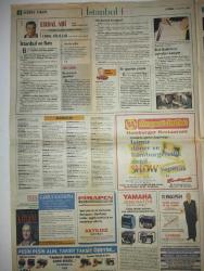 SABAH ISTANBUL GAZETESI DOĞUM GÜNÜ GAZETESI -2 Ocak 1998-Şenol Baştakar-Kemal Yıldırım-Erdal Aksu-Fahri Yıldız-Sibel Gülersönmez-Suna Aras-Hasan Kazaz-Engin Vural-Özlem Yanıklar-Özgecan Manav-Müjde Ar-Yalçın Yorum-İbrahim Sarı-Funda Arar Şampiyonu kesmeyin-Vurdumduymazlık-Geçip gitmeden-İstanbul’un şiir şampiyonu-Müjdat Gezen artık üzecek-Kartal’da protesto-İSKİ aboneye cezayı artırdı-Ortaköy Camii 3 kez yandı-Müjde AR’ın İstanbul’u-Öğrenciler dikti başkan suladı-İşçiler kaçtı-Biri yeşili seviyor biri ağaç kesiyor-Fatihliler bu sergiye koştu-Mesih Papa’yı neden vurdu?-Ramazan’da zevkle okuyacağınız yazı dizisi-Yalı camileri-Altyapı duracak makyaj başlayacak-Bebekliler Derneği: Ağaç kesilmedi-Atatürk’ün ruhani mirasçıları-İstanbulluların tepkisi-Bu telefonları not edin-Gösteri sürüyor-4 oyun birden-Tünel 9 gün kapalı-Katarlılar hayran kaldı-Katarlılar havaya uçacaktı-Kartal’ın rezaleti başkan!-İstanbul yaşanır kılan sadece nostalji-Lise öğrencisinin İstanbul duyguları-Lise öğrencisi