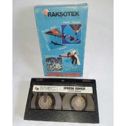 Vhs Beta video kaset sporda komedi. Beyzbol balon kayak paraşüt atletizm futbol rodeo basketbol bisiklet yelken rugby windsur