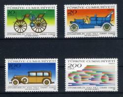 Koleksiyon Pulları,1986 Otomobilin 100.Yılı,4 Pul Damgasız Tam Seri