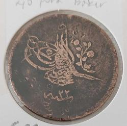 SULTAN ABDÜLMECİT 40 PARA BAKIR 1255-22 ORİJİNAL 2A1RR1 EN NADİRİ