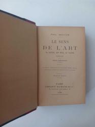 Le Sens De L'Art [ Ciltli - 1908 Baskısı ]