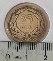 1951 PİRİNÇ 25 KURUŞ ORİJİNAL MADENİ PARA 3TTT1A ÇOK TEMİZ EN NADİR TARİHLİSİ