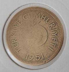 1951 PİRİNÇ 25 KURUŞ ORİJİNAL MADENİ PARA 3TTT1A ÇOK TEMİZ EN NADİR TARİHLİSİ