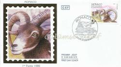 Monaco, Parc National du Mercantour, 1986 İlk Gün Zarfı / FDC - İpek Baskı