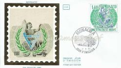 Monaco, Annee Internationale des Handicapes, 1981 İlk Gün Zarfı / FDC - İpek Baskı