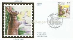 Monaco, Parc National du Mercantour, 1986 İlk Gün Zarfı / FDC - İpek Baskı