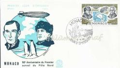 Monaco, 50e Anniversaire du Premier survol du Pole Nord, 1976 İlk Gün Zarfı / FDC