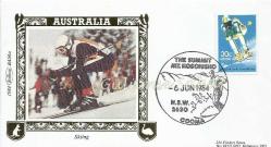 Australia, Skiing, 1984 İlk Gün Zarfı / FDC - İpek Baskı