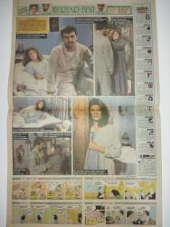 HÜRRİYET KELEBEK DOĞUM GÜNÜ GAZETESİ-13 Mayıs 1988-Ayla Yılmaz-Ulufer Oğuzcan-Neriman Erkut-Bilge Derinkök-Gülçin Ulugezen-Nevin Güllüoğlu-Mine Arasan-Leyla İsmier-Azize Biçin-Cybill Shepherd-Tarık Dursun K.-Nusret Ekesber-Murat Tekmen-Güzin Abla-Sabriye Yılmaz-Esra Karçı-Ayşe Ergin-Müjde Ar-Turgut Özakman-Üner Arıkan-Alev Sayın-Ferhan Tümay-Ümit Acar-Kenan Erçetingöz-Adile Tezcan-Adile Teyze-Tamer Karadağlı-Tansu Çiller-Tarık Akan-Kadir İnanır-Nurdan Şoray-Ayşegül Atik-Mehmet Ali Erbil  Kadın egemenliği-Kahveli istasyon-Çocuklar uykusuz kalmamalı-Akşamcılar, bal yiyin-Cybill Shepherd diyor ki-Gidiyor musunuz yoksa?-Sürekli uykusuzluk ve baş ağrısı çekiyorum-Annemiz bizi çok sıkıyor-Bizimkiler-Güngörmüşler-Toş-Dedektif Nik-Yeni mini dizi nefes kesecek-Kaderin oyunu-Seyircisiz ünlüler-Gönüllüler-Arşiv eğlencesi-Nöbetçi Mahkeme’nin güzeli-Bir haftada 17 film-Yeniden doğmuş gibiyim  Bizimkiler-Güngörmüşler-Toş-Dedektif Nik-H.Y.-Kavanagh-Chic Young-Tehdit