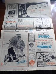Cumhuriyet Gazetesi - 18 Kasım 1950 - Amerika bir çıkmaza girmiştir yazan Abidin Daver Başmakale - şair Orhan Veli Kanık'ın cenazesi kaldırıldı fotoğraf - Kore'de çetelerle savaşan birliğimizden bir müfreze düşmanı gözetliyor - Kore'deki birliğimiz büyük taarruza geçti - Kore savaş birliğimizde 10 Rum vatandaş da var - Amerika'nın bize verdiği denizaltılar - Başbakan Adnan Menderes İstanbul'da - Fenerbahçe ile maç yapacak isveç'in Elfsborg Takımı Dün geldi fotoğraf - Sovyet edebiyatında Kuzey Kore yazan Mirza Bala - Vasfi Rıza Zobu'nun açtığı hakaret davası - karanlık oda yazan Peride Celal Yazı Dizisi - Radyoda disiplin yazan Burhan Felek Köşe Yazısı - Türkiye İtalya boks karşılaşması - her şafakta ölürüm filmi elhamra sinemasında - yeni ses tiyatrosunda leblebici horhor ağa - küçük hikaye kalp çizgisi yazan Pirandello - Kore'den fotoğraflar - Türkiye'den kore'dekilere mektup - 1950-1951 Yunus Nadi mükafatı Milli mücadele'ye ait bir hatıra - Radyolin Diş macunu - Packard Otomobil