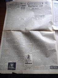 Cumhuriyet Gazetesi - 6 Eylül 1947 - 35 ler ve 47 ler yazan Nadir Nadi Başmakale - kabinede beklenen değişiklik dün yapıldı - kabineye giren yeni bakanlar Hüsrev Göle Şevket Adalan Cavit Ekin ve Münir Birsel Fotoğraf - Konya'da belediye işleri hiç de iyi yürümüyor - Mareşal Fevzi Çakmak Manisa'da - Türkiye Irak dostluk Anlaşması tasdik edildi - Türkçe yüzme birincilikleri başladı fotoğraf -Atıf İnan hakkındaki dedikodular - ecnebi ve azınlık okulları ücretleri arttırmak istiyor - Çariçe Elizabeth Toplayan Hamdi Varoğlu - İzmir at yarışları bu hafta başlıyor - Sinsi düşman filmi Yıldız sinemasında - Kanuni bir facia yazan Burhan Felek - Hamiyet Yüceses Safiye Ayla ve Mualla Gökçay Cağaloğlu Çiftesaraylar bahçesinde - Safiye Ayla Mustafa Çağlar Ve Hacer Buluş Darülaceze balosu için Taksim belediye Gazinosu'nda - Hasan traş bıçakları - Kemal Güngören şubesi Beşiktaş bahçesinde - Mualla Gökçay Büyükdere Beyazparkta - Mefharet Yıldırım Semiha Altın Hacer Buluş Yenikapı M. Çakır Gazinosunda