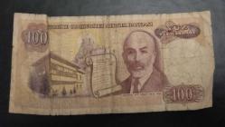TÜRKİYE 7.NCİ EMİSYON 100. TL. E62 SERİSİ RESİMDE GÖRÜLDÜĞÜ GİBİ