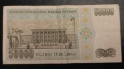 TÜRKİYE 7.NCİ EMİSYON  50.000. TL. M01 SERİSİ RESİMDE GÖRÜLDÜĞÜ GİBİ
