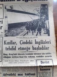 Cumhuriyet Gazetesi - 8 Haziran 1949 - rahmet yazan Nadir Nadi Başmakale - Şemsettin Günaltay kabinesinde mühim değişiklik - İktisadi devlet teşekkülleri için bir bakanlık kuruluyor - kızıllar Çin'deki İngilizleri tehdit etmeye başladılar - atina'daki maç hadisesi Yunan meclisinde - Devlet Tiyatrosu kanunu - güreşçilerimizin Vali Lütfi Kırdar'a teşekkürleri fotoğraf - Uşak'ta yarım kalan miting - ana ızdırabı filmi Atlas sinemasında - Haşmet Orbay bugün İmralı'ya gönderiliyor - ihtiyatlı olalım yazan Burhan Felek - yurtta zengin krom madenleri bulundu - son 14 senelik Türkiye futbol şampiyonalarında Ankara 7 birincilik aldı - Beşiktaş Ankara'ya gidiyor - Crosley Buzdolapları - Müzeyyen Senar Işıl Sıtkı Akçatepe ve Mualla Gökçay Yenikapı M. Çakır Gazinosunda - Ziraat Bankası - ürolog operatör Doktor M. Ali Tezsezer - Limanımıza Gelen ve Giden Vapurlar - Amiral Mehmet Ali Ülgen hollywood'da - Uşak'ta geçen belediye seçiminde Halk Partisi'nin propaganda faaliyeti fotoğraf - Milli Piyango