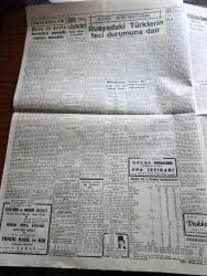 Cumhuriyet Gazetesi - 8 Haziran 1949 - rahmet yazan Nadir Nadi Başmakale - Şemsettin Günaltay kabinesinde mühim değişiklik - İktisadi devlet teşekkülleri için bir bakanlık kuruluyor - kızıllar Çin'deki İngilizleri tehdit etmeye başladılar - atina'daki maç hadisesi Yunan meclisinde - Devlet Tiyatrosu kanunu - güreşçilerimizin Vali Lütfi Kırdar'a teşekkürleri fotoğraf - Uşak'ta yarım kalan miting - ana ızdırabı filmi Atlas sinemasında - Haşmet Orbay bugün İmralı'ya gönderiliyor - ihtiyatlı olalım yazan Burhan Felek - yurtta zengin krom madenleri bulundu - son 14 senelik Türkiye futbol şampiyonalarında Ankara 7 birincilik aldı - Beşiktaş Ankara'ya gidiyor - Crosley Buzdolapları - Müzeyyen Senar Işıl Sıtkı Akçatepe ve Mualla Gökçay Yenikapı M. Çakır Gazinosunda - Ziraat Bankası - ürolog operatör Doktor M. Ali Tezsezer - Limanımıza Gelen ve Giden Vapurlar - Amiral Mehmet Ali Ülgen hollywood'da - Uşak'ta geçen belediye seçiminde Halk Partisi'nin propaganda faaliyeti fotoğraf - Milli Piyango