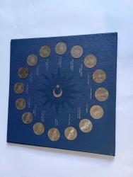 Türk Devletleri paralari orjinal darphane kartonu az yirpanmis