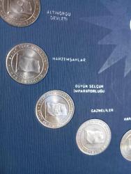 Türk Devletleri paralari orjinal darphane kartonu az yirpanmis